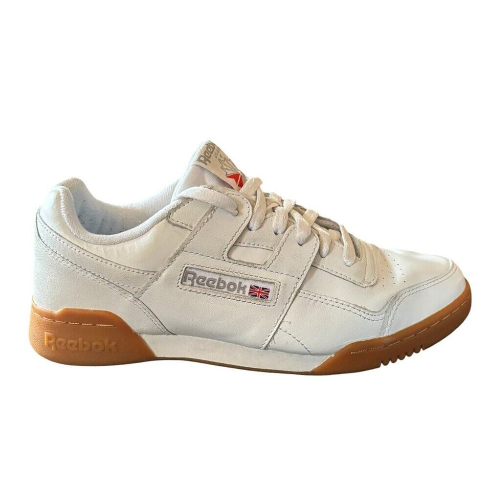 REEBOK Workout Plus Retro Sneakers in White MEN'S 8